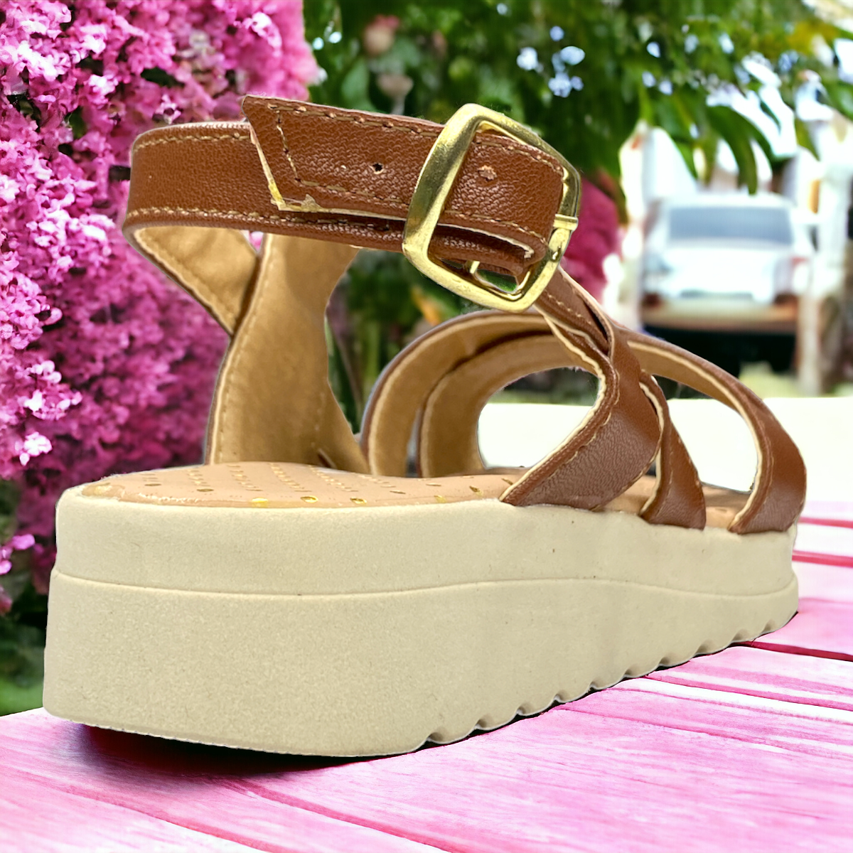 Foto 5 pulgar | Huaraches Alpargatas Plataforma Flores Melle Niñas Cute Las Cuatas