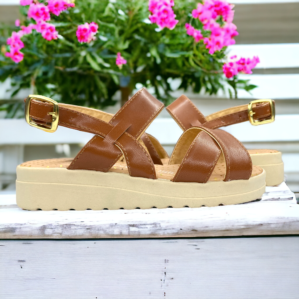 Foto 6 pulgar | Huaraches Alpargatas Plataforma Flores Melle Niñas Cute Las Cuatas