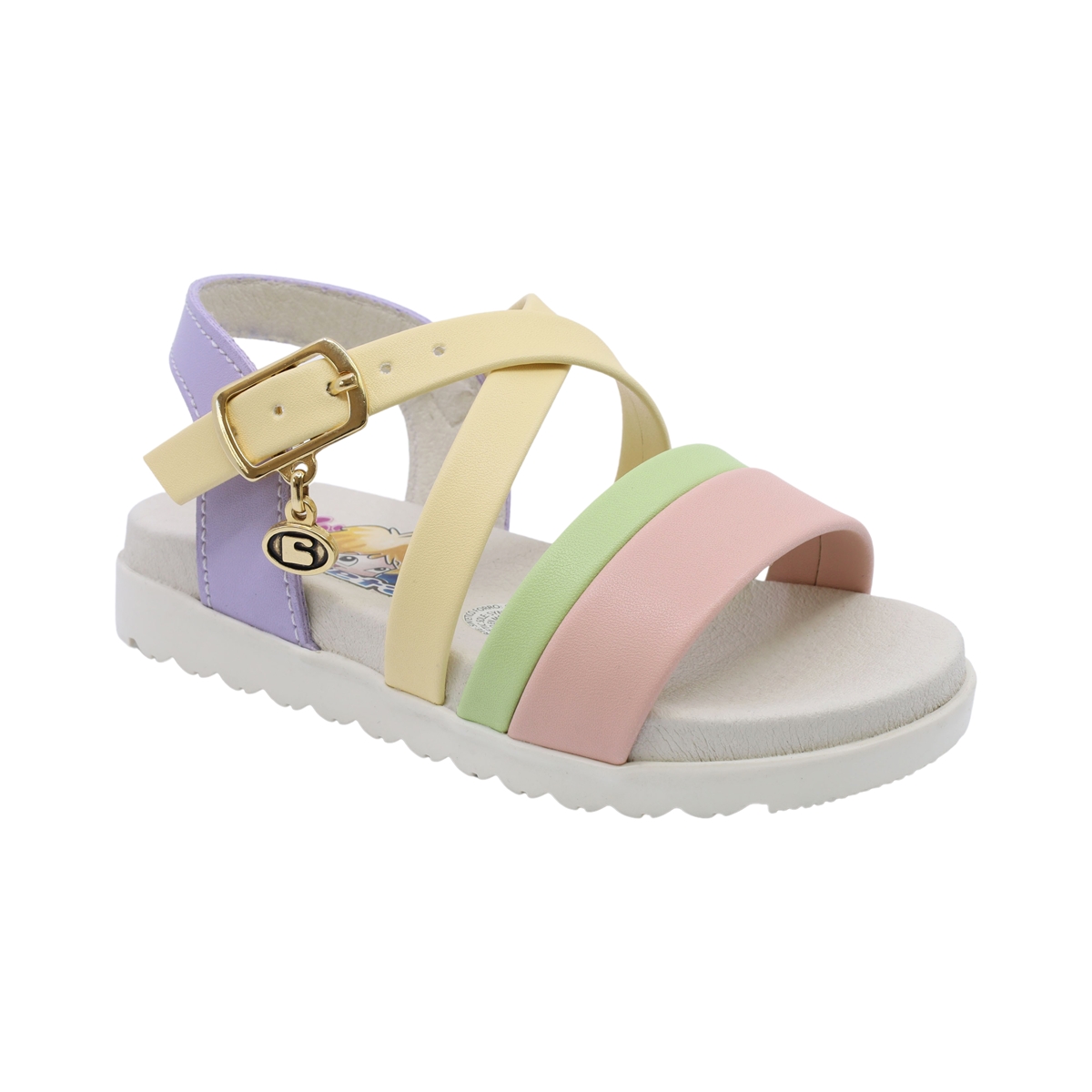 Foto 1 | Coqueta Sandalia Para Niña Lila Multicolor