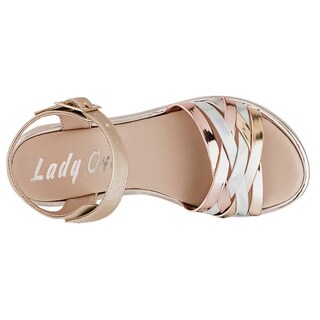 Foto 2 | Lady One Zapato De Graduación Para Niña Dorado Multicolor
