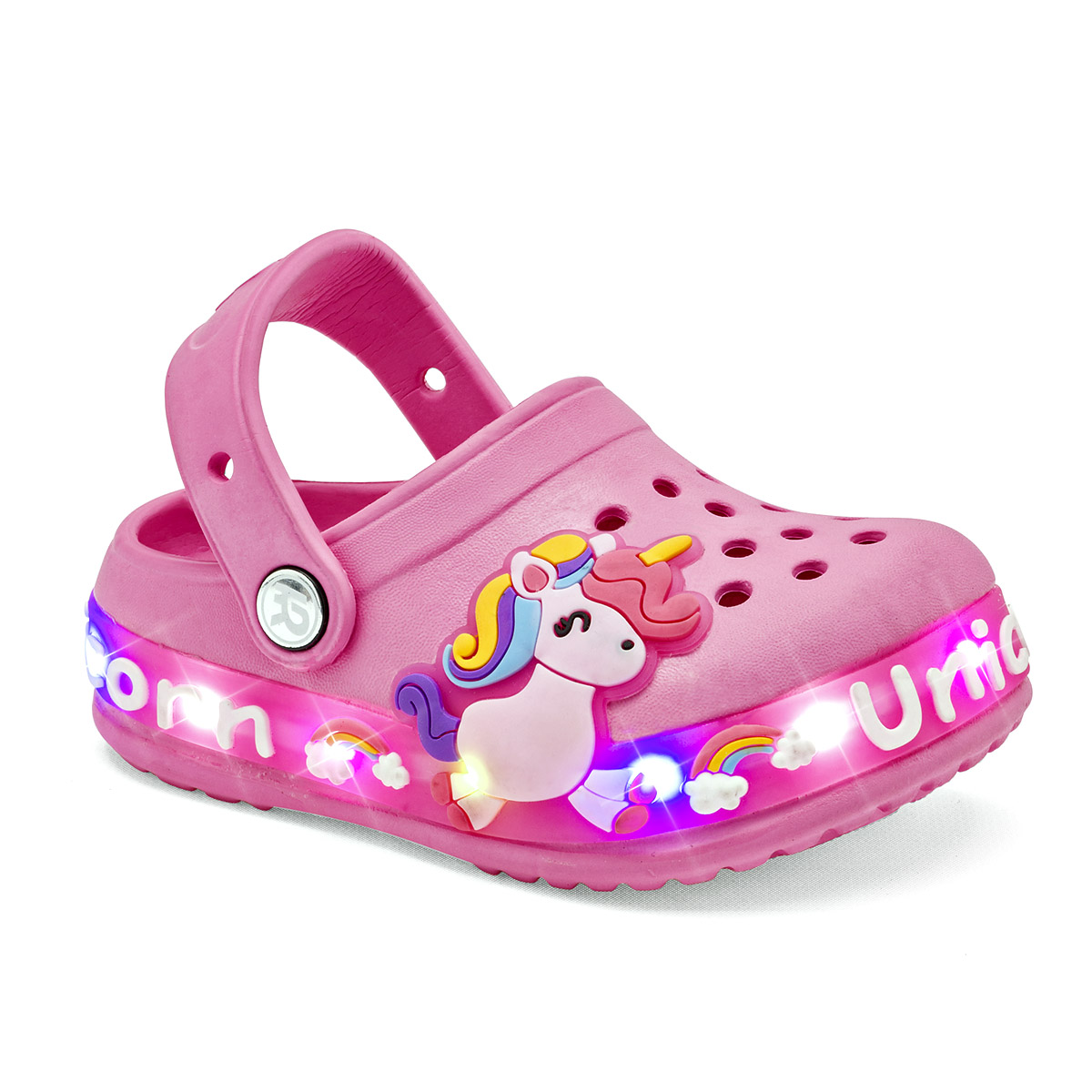 Foto 1 | Eva Moda Sandalia Para Bebé Niña Rosa, Con Luces