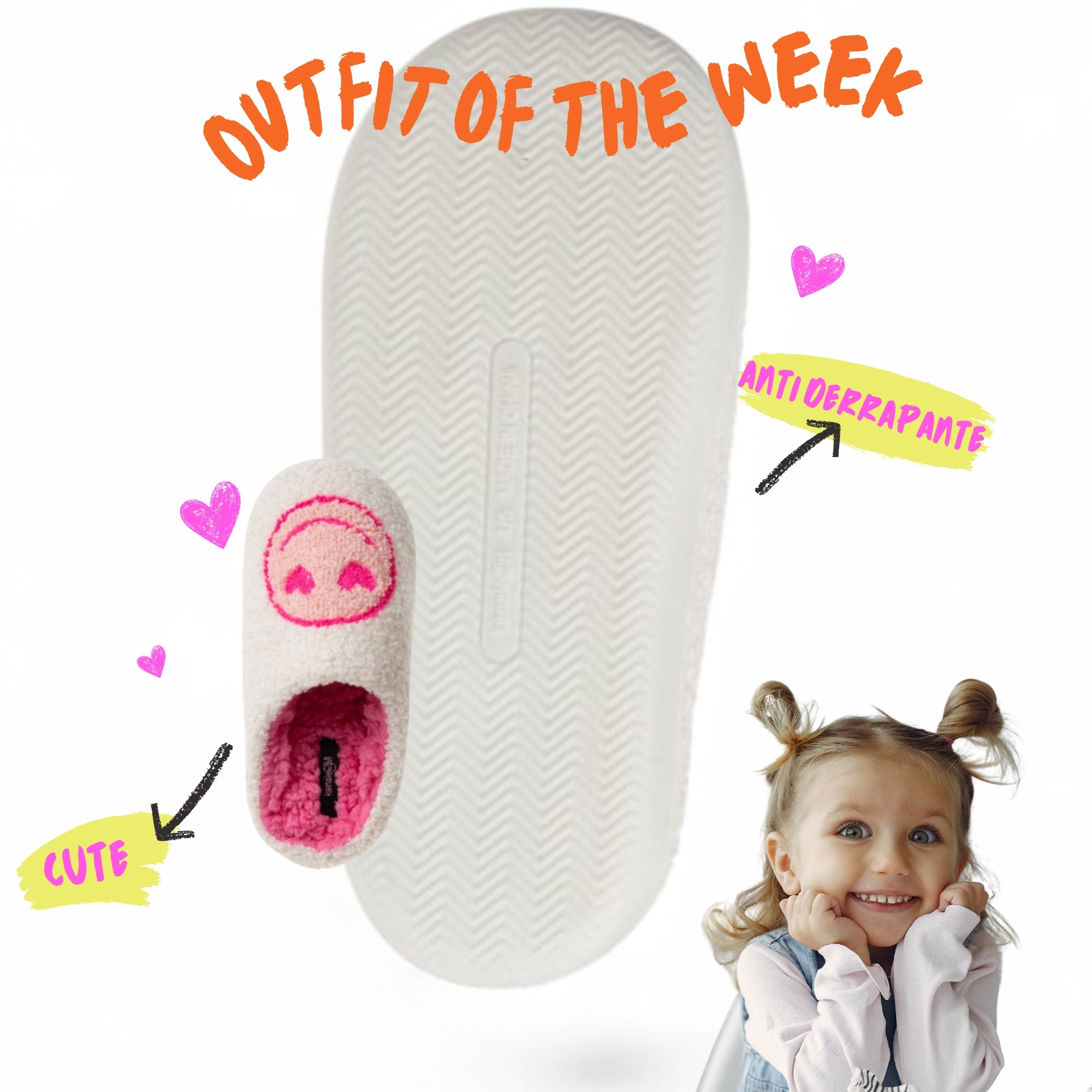 Foto 7 pulgar | Pantuflas Niña Marca Kensie Originales, Sandalias Acolchadas