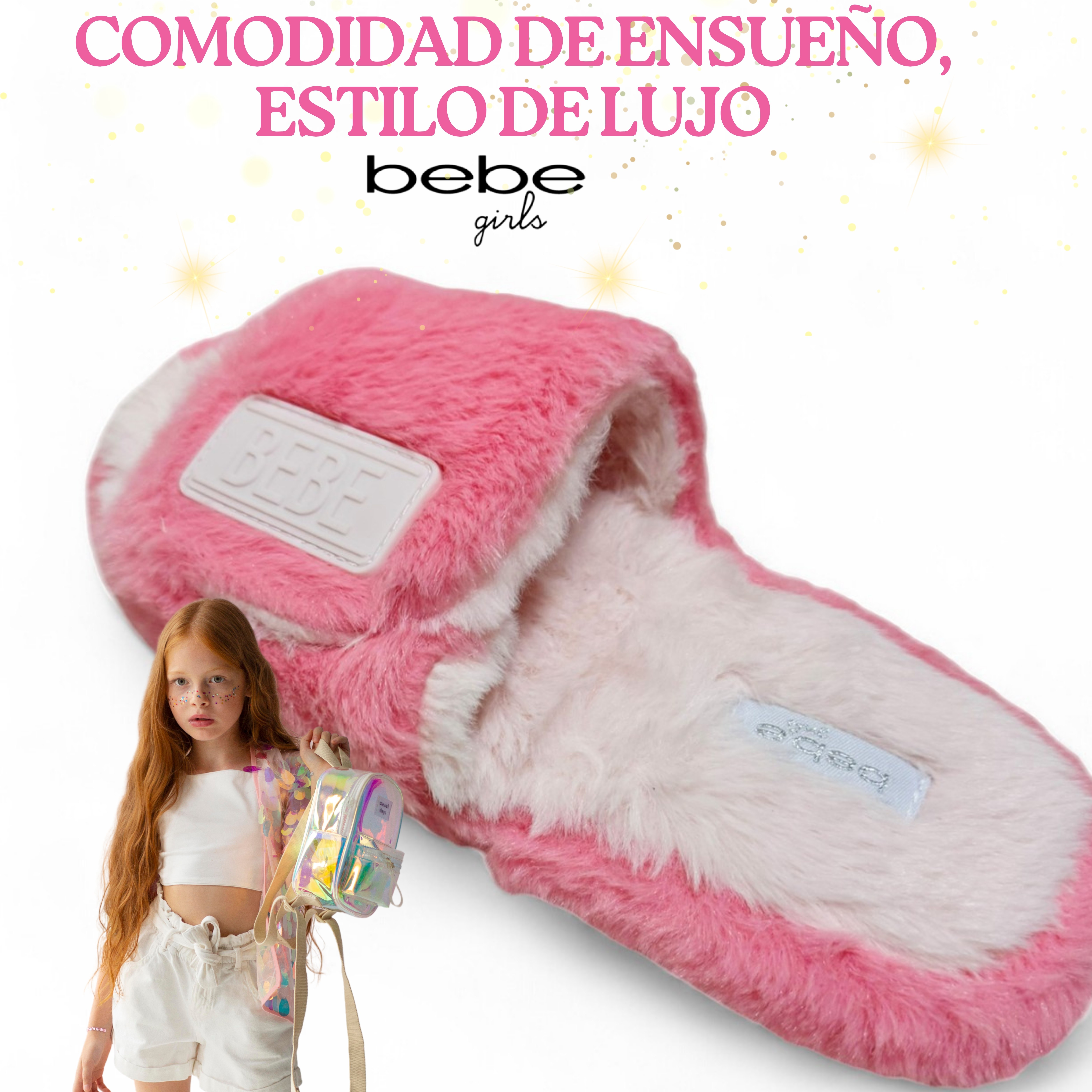 Foto 4 pulgar | Pantuflas Marca Bebe Girls! Original, Sandalias Acolchadas