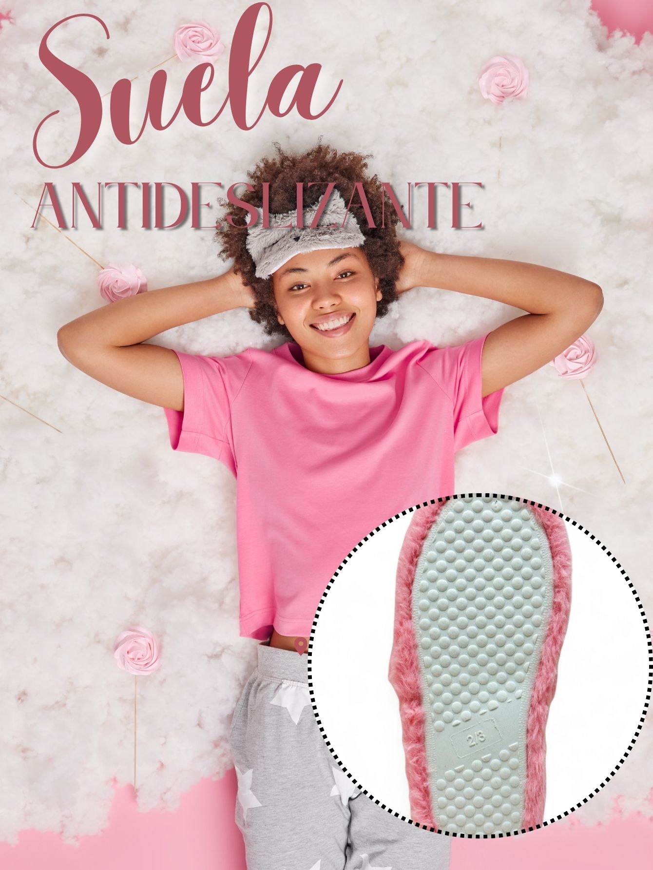 Foto 9 pulgar | Pantuflas Marca Bebe Girls! Original, Sandalias Acolchadas