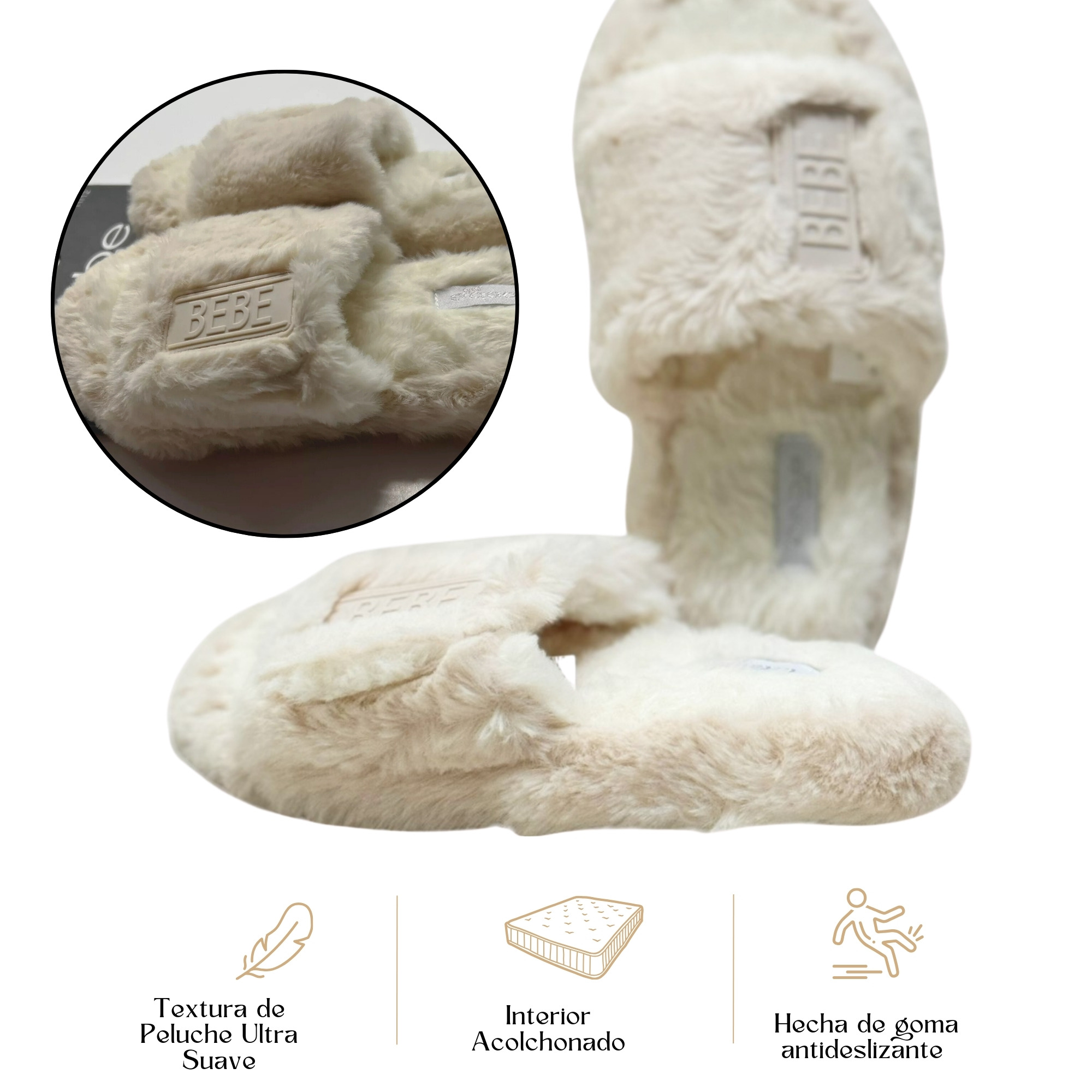 Foto 3 pulgar | Pantuflas Marca Bebe Girls! Original, Sandalias Acolchadas