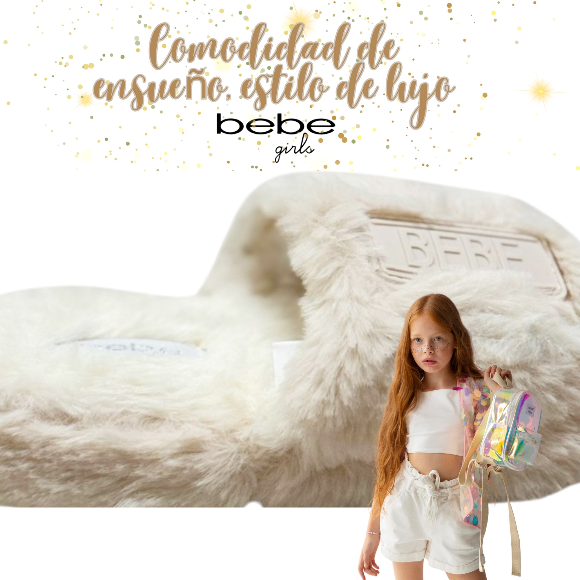 Foto 4 pulgar | Pantuflas Marca Bebe Girls! Original, Sandalias Acolchadas