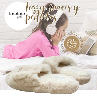 Foto 4 | Pantuflas Marca Bebe Girls! Original, Sandalias Acolchadas