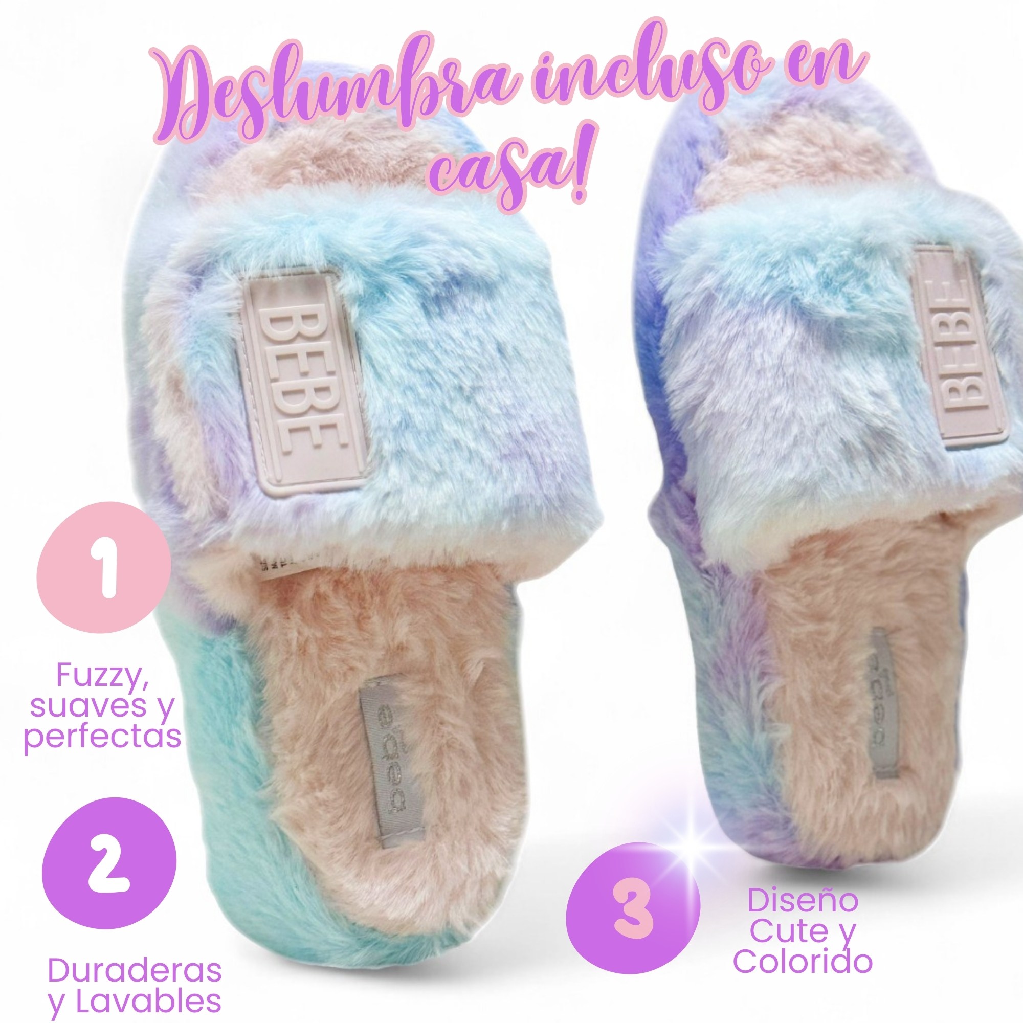 Foto 7 pulgar | Pantuflas Marca Bebe Girls! Original, Sandalias Acolchadas