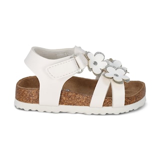 Foto 2 | Sandalia Para Niña Coqueta 200100-b Color Blanco Con Detalles Y Ajuste Velcro