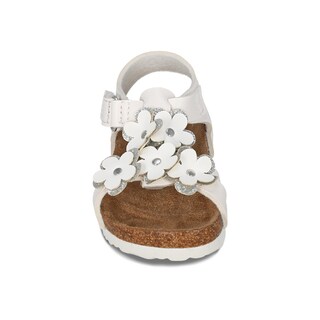 Foto 3 | Sandalia Para Niña Coqueta 200100-b Color Blanco Con Detalles Y Ajuste Velcro