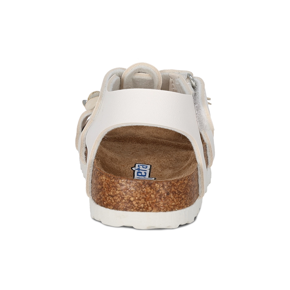 Foto 4 | Sandalia Para Niña Coqueta 200100-b Color Blanco Con Detalles Y Ajuste Velcro