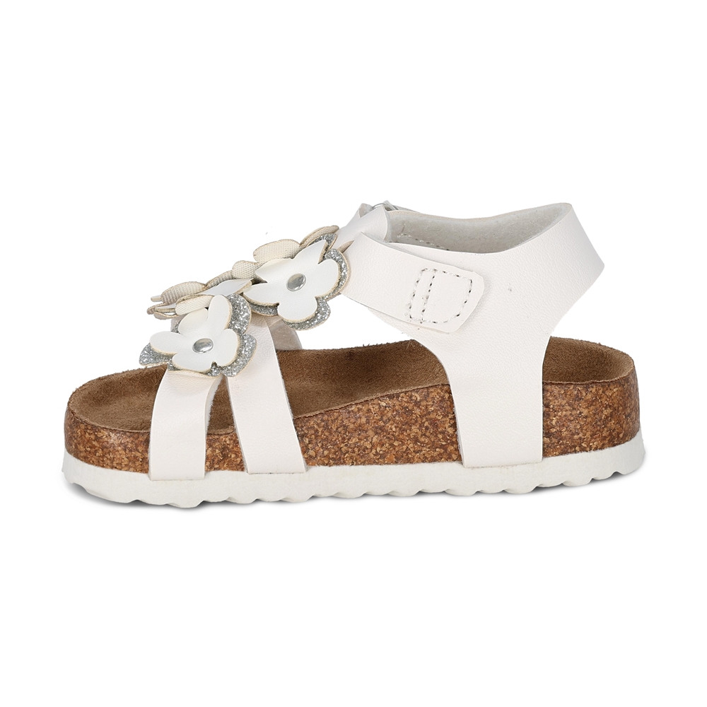 Foto 5 | Sandalia Para Niña Coqueta 200100-b Color Blanco Con Detalles Y Ajuste Velcro