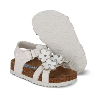Foto 6 | Sandalia Para Niña Coqueta 200100-b Color Blanco Con Detalles Y Ajuste Velcro