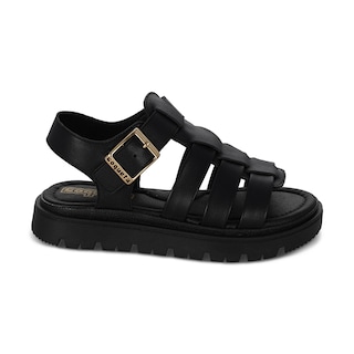 Foto 2 | Sandalia Para Niña Coqueta Color Negro 112803-a Con Ajuste De Hebilla