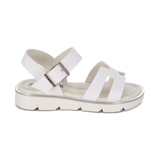 Foto 2 | Sandalia Para Niña Coqueta 112900-b Color Blanco Con Ajuste De Hebilla