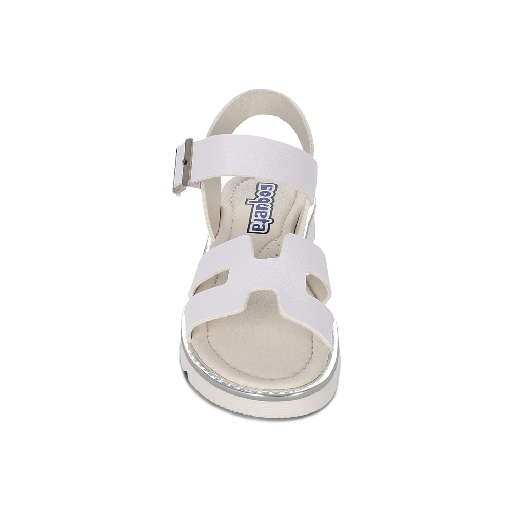 Foto 4 pulgar | Sandalia Para Niña Coqueta 112900-b Color Blanco Con Ajuste De Hebilla