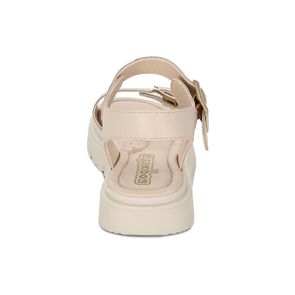 Foto 5 pulgar | Sandalia Para Niña Coqueta 112800-l Color Beige Con Doble Ajuste De Hebilla