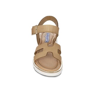 Foto 3 | Sandalia Para Niña Coqueta 112900-s Color Oro Con Ajuste De Hebilla