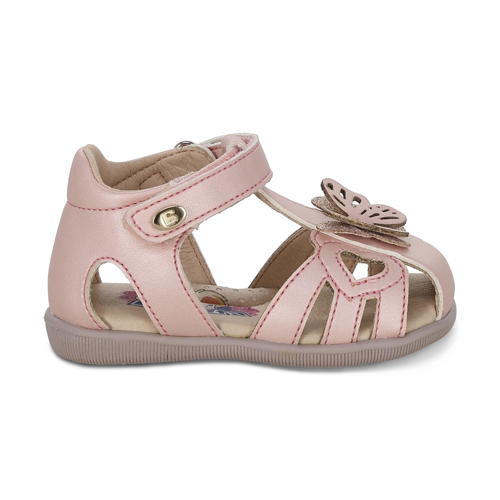 Foto 2 | Sandalia Para Niña Coqueta 973020-i Color Rosa Con Ajuste Velcro Y Detalles