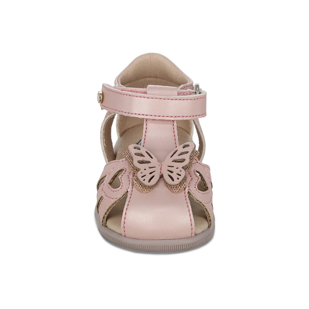 Foto 3 | Sandalia Para Niña Coqueta 973020-i Color Rosa Con Ajuste Velcro Y Detalles