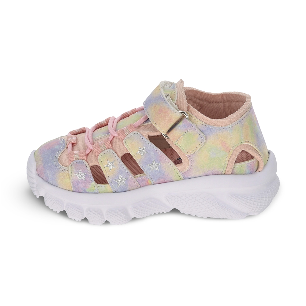 Foto 5 | Sandalia Casual Para Niña Coqueta 105201-w Multicolor Con Ajuste Velcro