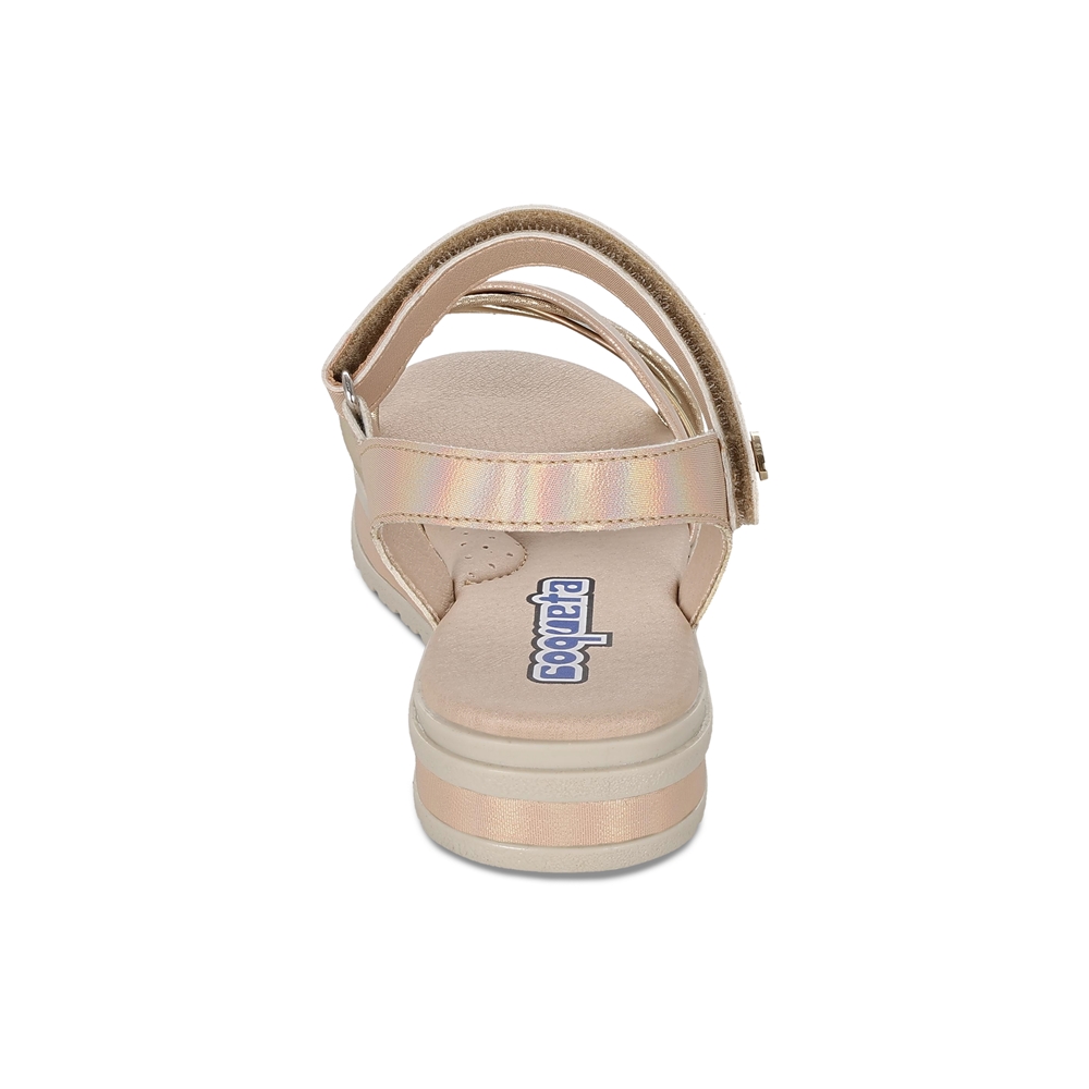 Foto 5 pulgar | Sandalia Casual Para Niña Coqueta Color Oro 112300-o Con Ajuste Velcro