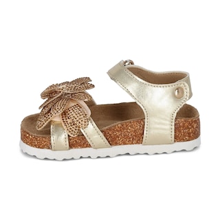 Foto 5 | Sandalia Para Niña Coqueta 200101-s Color Oro Con Detalles Y Ajuste Velcro