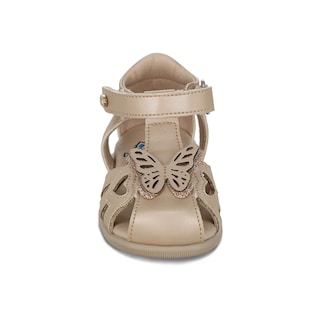 Foto 3 | Sandalia Para Niña Coqueta 973020-l Color Beige Con Ajuste Velcro Y Detalles