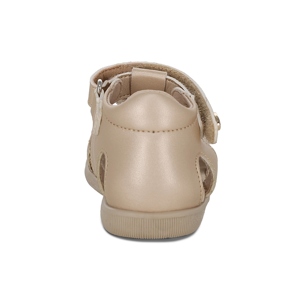 Foto 4 | Sandalia Para Niña Coqueta 973020-l Color Beige Con Ajuste Velcro Y Detalles