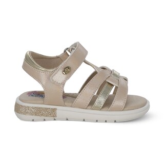 Foto 2 | Sandalia Para Niña Coqueta 103902-s Color Oro Con Ajuste Velcro