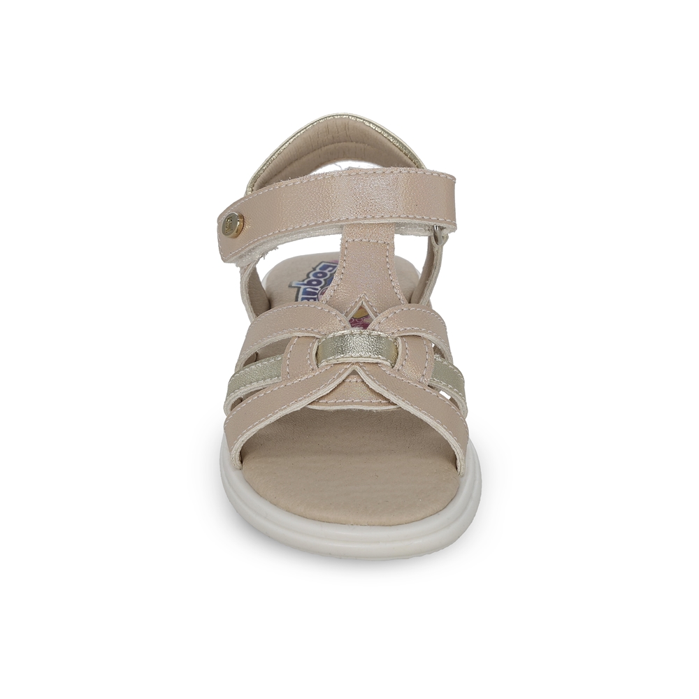 Foto 4 pulgar | Sandalia Para Niña Coqueta 103902-s Color Oro Con Ajuste Velcro