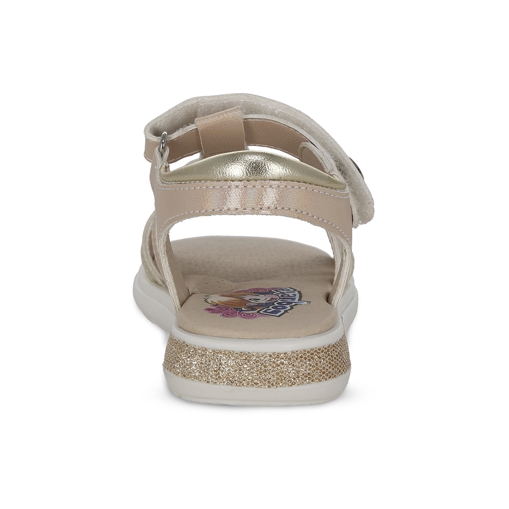 Foto 5 pulgar | Sandalia Para Niña Coqueta 103902-s Color Oro Con Ajuste Velcro