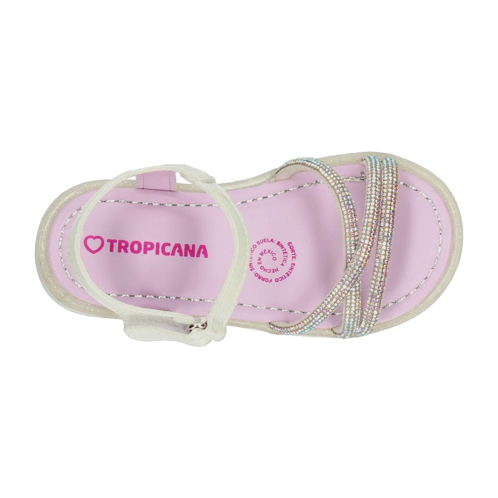 Foto 9 pulgar | Sandalias Tropicana Plateado Para Niña T15-18 [tro1547] Plateado