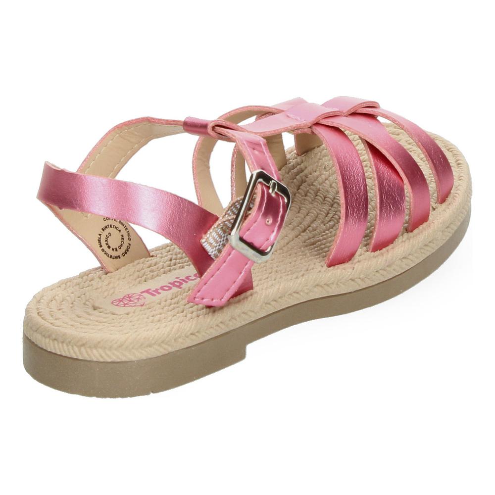 Foto 4 pulgar | Sandalias Niña Tropicana Rosa Ajuste De Hebilla Frescas Rosa