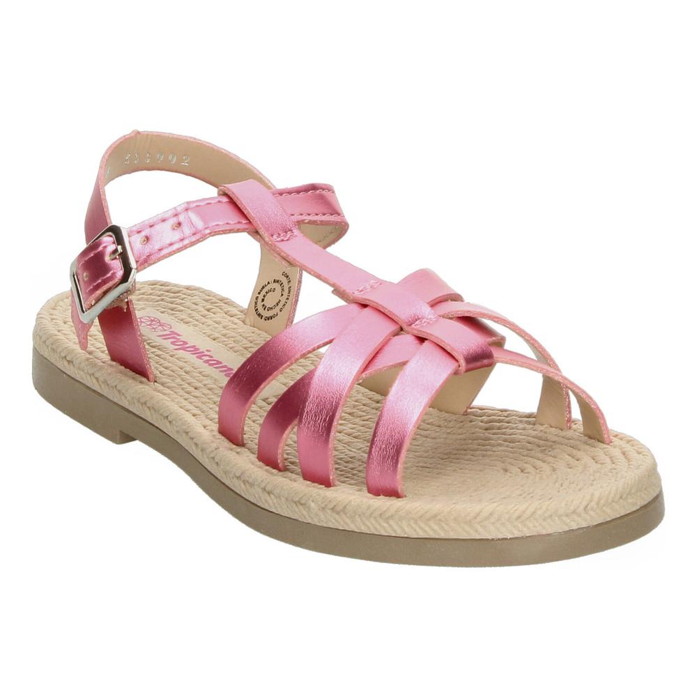Foto 5 pulgar | Sandalias Niña Tropicana Rosa Ajuste De Hebilla Frescas Rosa
