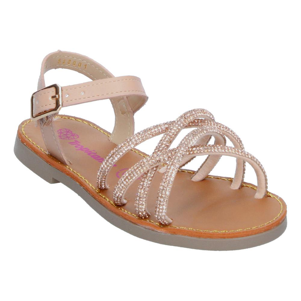Foto 3 pulgar | Sandalias Tropicana Beige Brilloso Casual para Niña