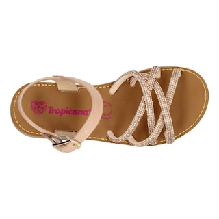Foto 7 | Sandalias Tropicana Beige Brilloso Casual para Niña