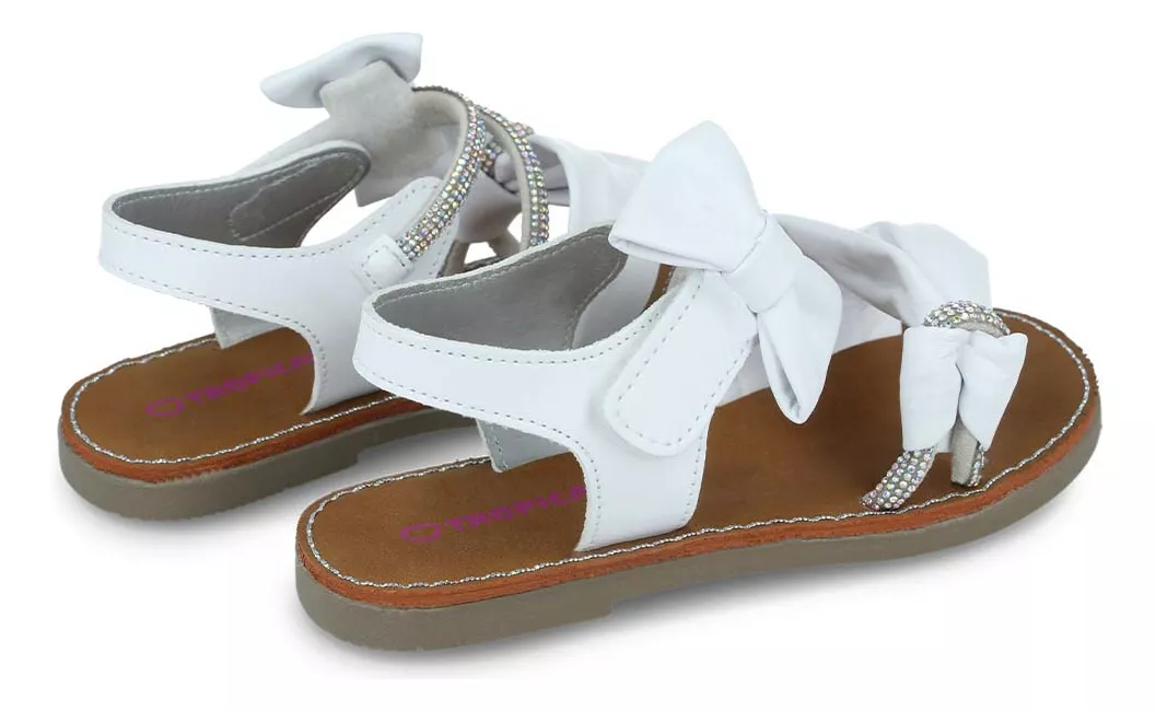 Foto 5 pulgar | Sandalia Huarache Tropicana Tr653004 Niña Casual Blanco Sintético