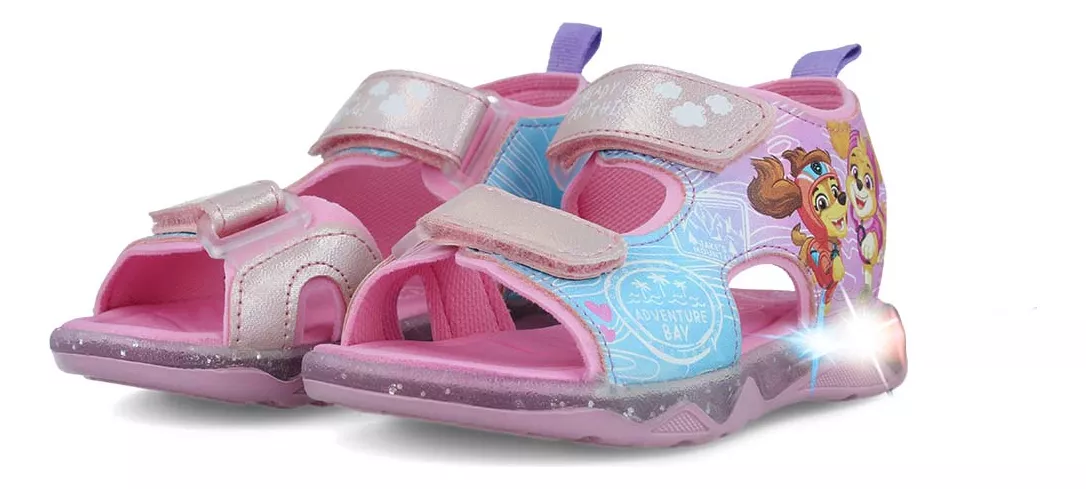 Foto 4 pulgar | Sandalia Huarache Paw Patrol Pw961509 Niña Sintético Rosa Con Luces