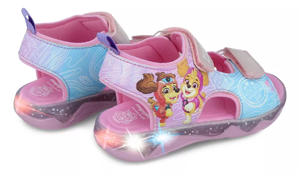 Foto 5 pulgar | Sandalia Huarache Paw Patrol Pw961509 Niña Sintético Rosa Con Luces