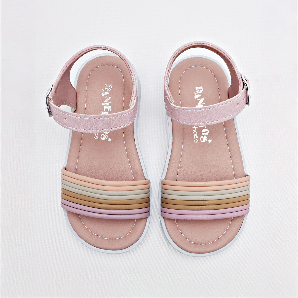 Foto 2 | Danielitos Shoes Sandalia Para Niña Rosa Multicolor Cod.133330
