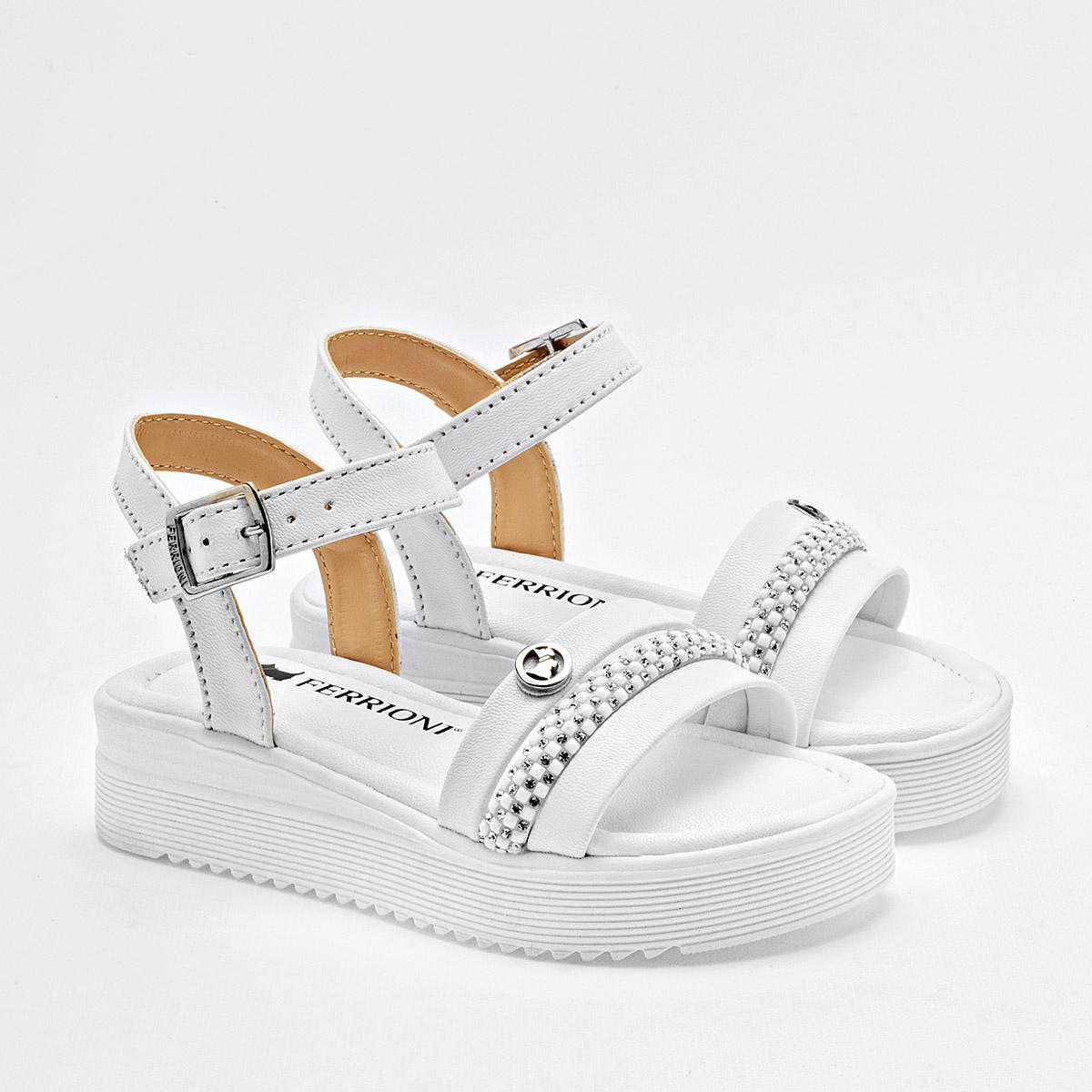 Ferrioni Sandalia Para Niña Blanco Cod.132124