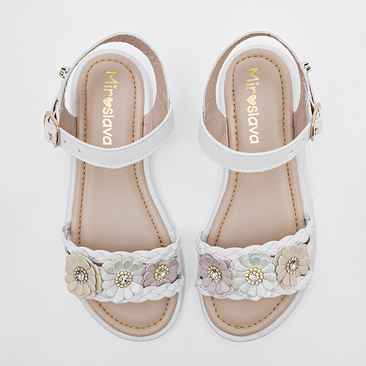 Foto 2 | Celex Sandalia Para Niña Blanco Multicolor Cod.131910
