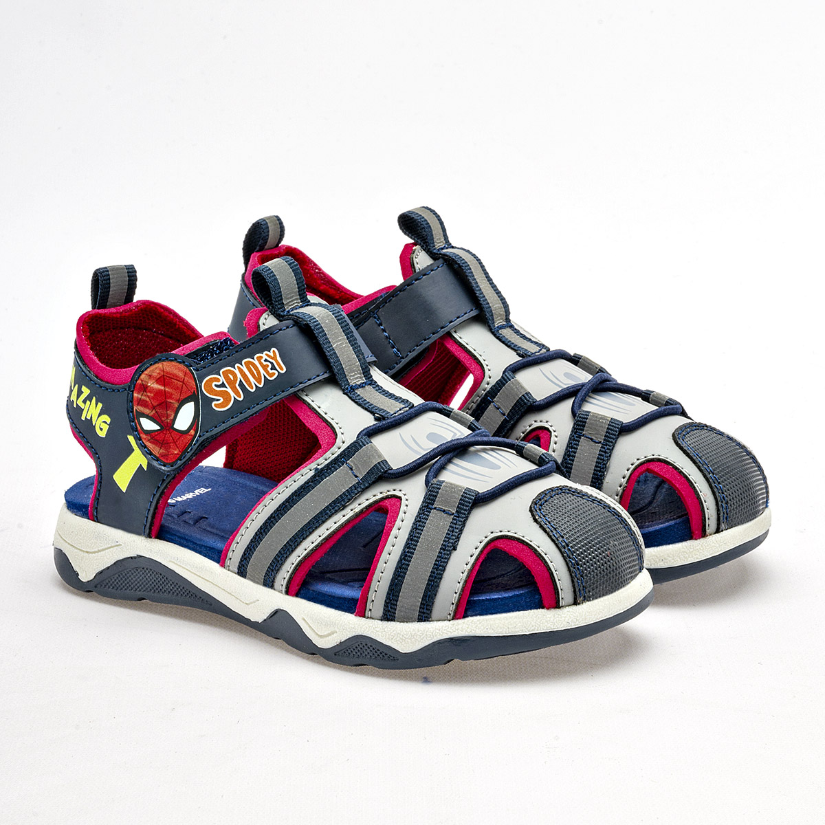 Licencias Tropicana Sandalia Para Niño Gris Azul Rojo Cod.132401