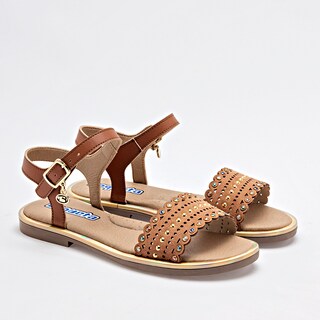 Foto 1 | Coqueta Sandalia Para Niña Camel Cod.131995