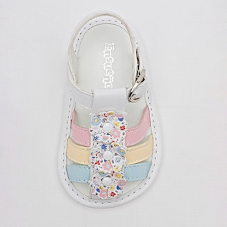 Foto 1 | Ensueño Sandalia Para Bebé Niña Blanco Multicolor Cod.132080