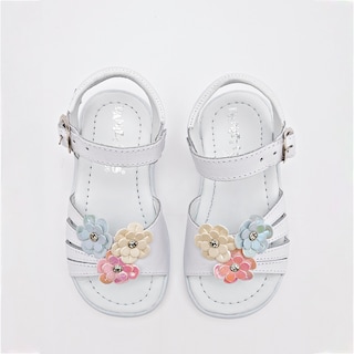 Foto 2 | Danielitos Shoes Sandalia Para Bebé Niña Blanco Multicolor Cod.133334