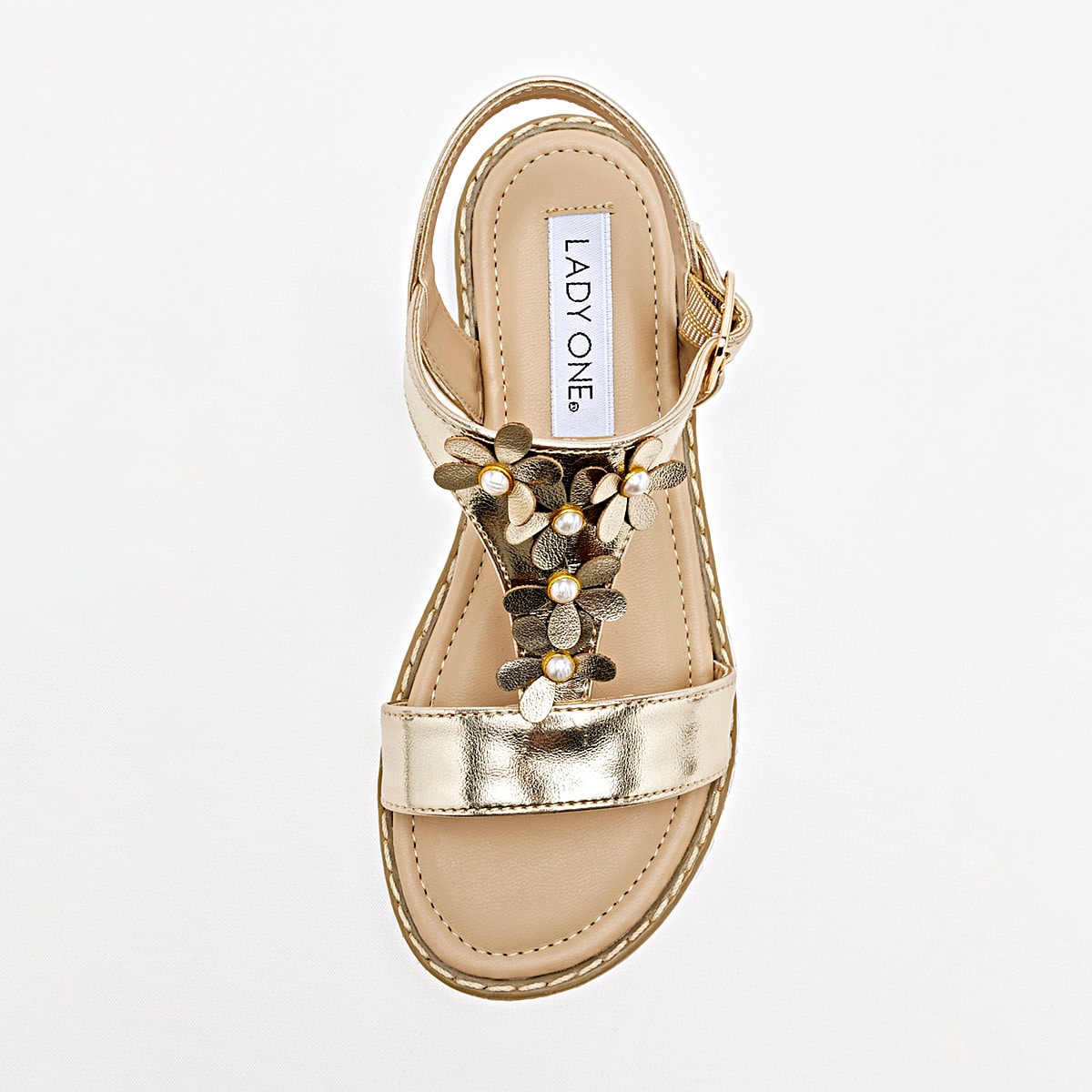 Lady One Sandalia Para Niña Dorado Cod.132360 $552