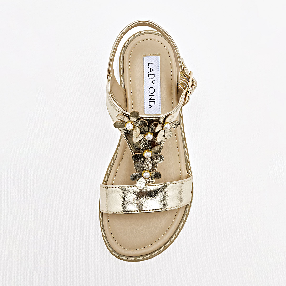 Lady One Sandalia Para Niña Dorado Cod.132360