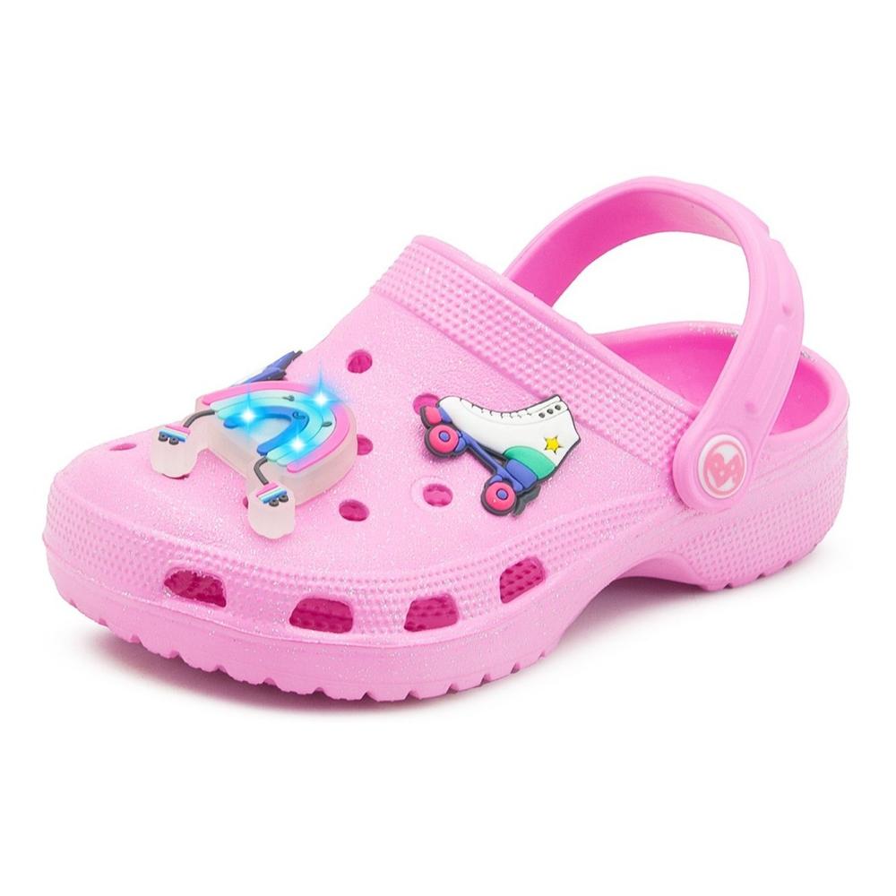 Foto 4 pulgar | Sandalia Chancla Para Niña Y Niño Bubble Gummers Roca 18-21 Rosa
